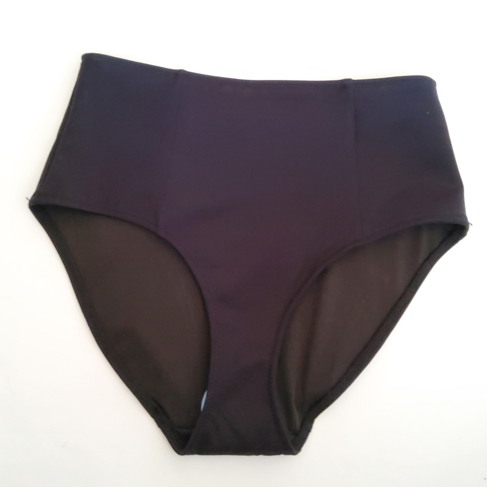 Good American High Waist Bikini Swimsuit Bottom Size XS Black New